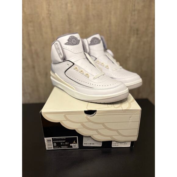 SZ 8m - Air Jordan 2 "Cement Grey" Shoes, New w/ Box - Picture 2 of 7